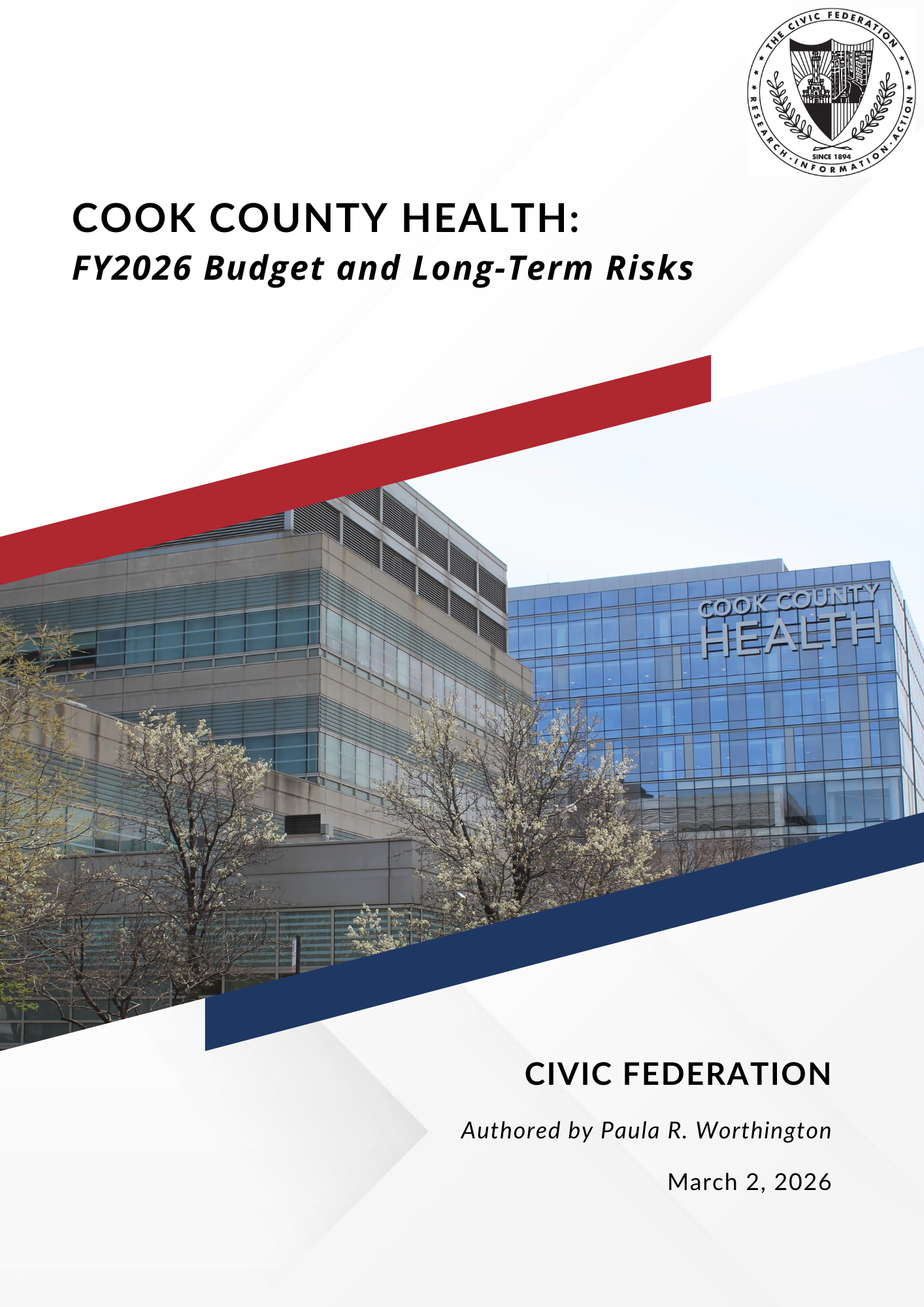 Cook County Health FY26 Budget Cover
